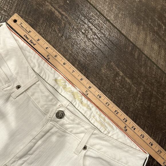 Eddie Bauer Slightly Curvy White Straight Raw Hem Jeans Size 12T - Picture 5 of 9